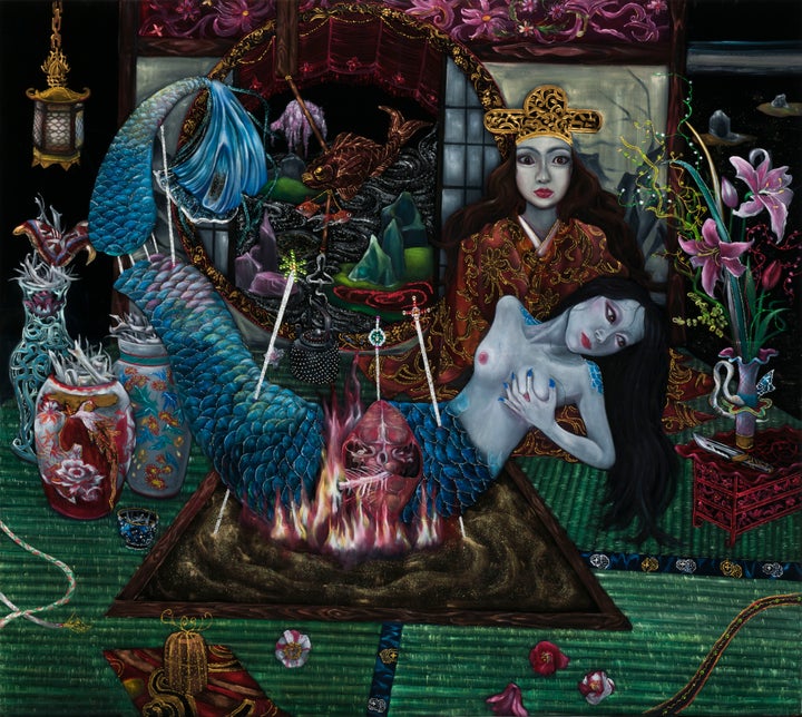 <p>Natsuko Tanihara at Building Bridges Art Exchange </p>