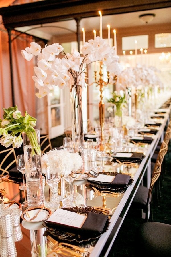 <a href="http://www.chefkellyenglish.com/" target="_blank">Chef Kelly English</a>, a friend of the bride, prepared a five-course dinner for the guests. 