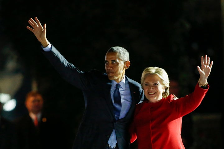 About 40,000 people flooded Independence Mall in Philadelphia for Hillary Clinton's rally with her husband Bill, President Ba