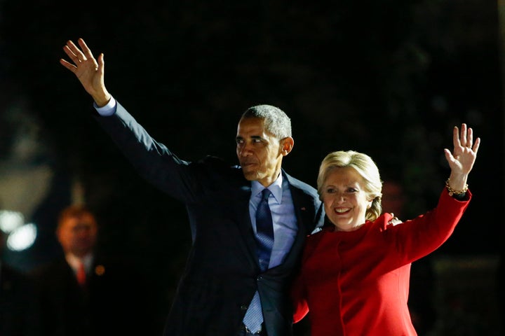 About 40,000 people flooded Independence Mall in Philadelphia for Hillary Clinton's rally with her husband Bill, President Barack Obama and his wife Michelle.