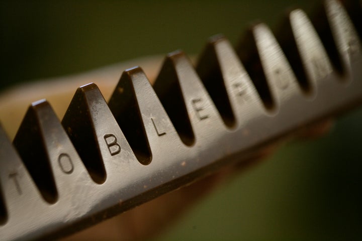 An original Toblerone bar, as seen in 2008