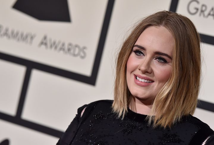 LOS ANGELES, CA - FEBRUARY 15: Singer Adele arrives at The 58th GRAMMY Awards at Staples Center on February 15, 2016 in Los Angeles, California. (Photo by Axelle/Bauer-Griffin/FilmMagic) Axelle/Bauer-Griffin via Getty Images