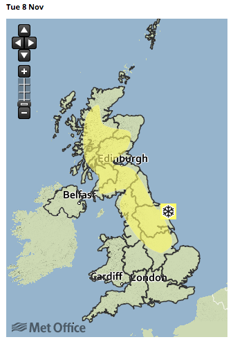 Yellow weather warnings have been issued for parts of the country