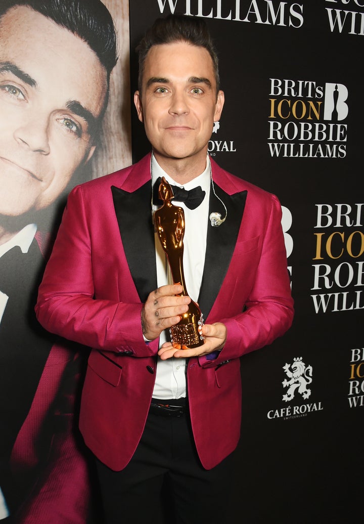 Robbie has won the Brits Icon Award