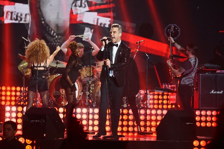 Robbie performed a gig at London's Troxy