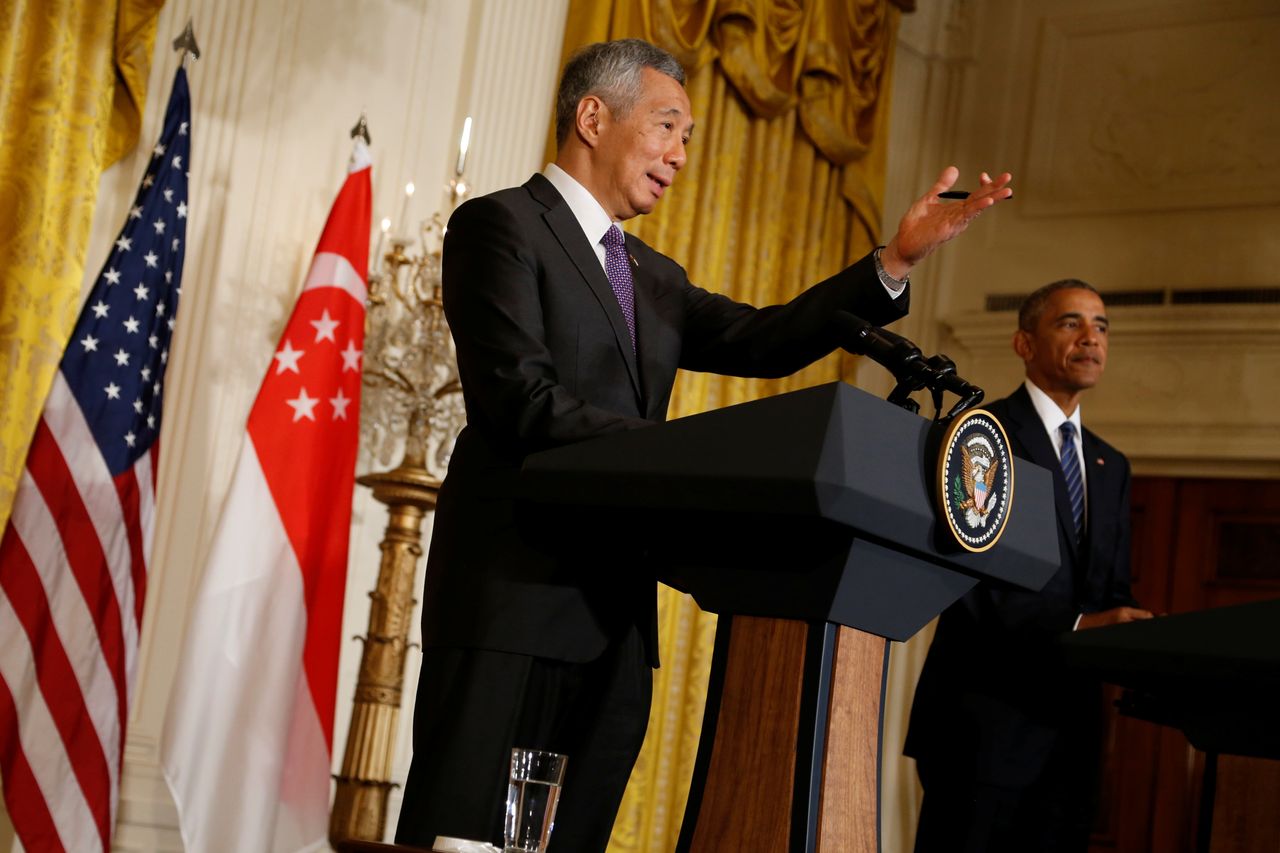 Singapore's Prime Minister Lee Hsien Loong, left, and U.S. President Barack Obama at the White House in Washington, D.C., in August. The countries have enjoyed extensive military, economic and commercial relations for the past 50 years.