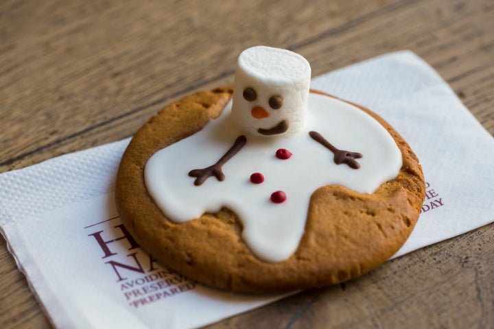 Pret's melting gingerbread snowman.