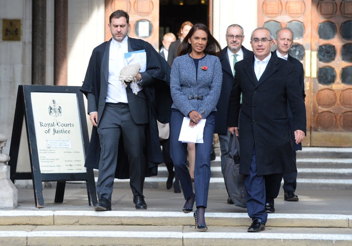 Campaigner Gina Miller outside the High Court in London last week