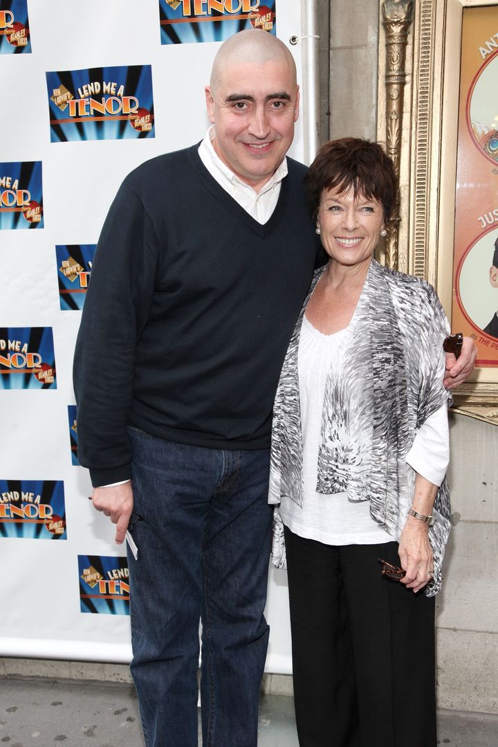 Alfred Molina with his wife of 30 years, Jill Gascoine