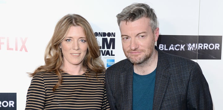 "Black Mirror" producers Annabel Jones and Charlie Brooker.