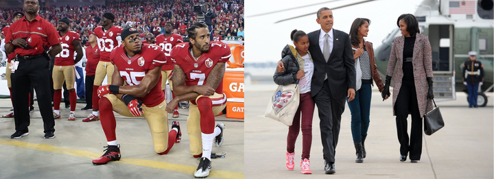 These two photos can either represent the new Black awakening in Obama’s America; or, it can represent a liberal conspiracy t