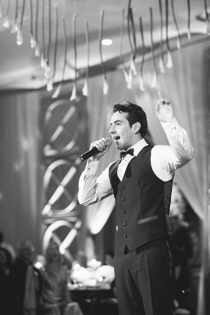 The night of the wedding was the first time Matt had ever done the performance all out. "You really don’t have the real estate to move around and do that whole song in full force like that on the Metro North Train."