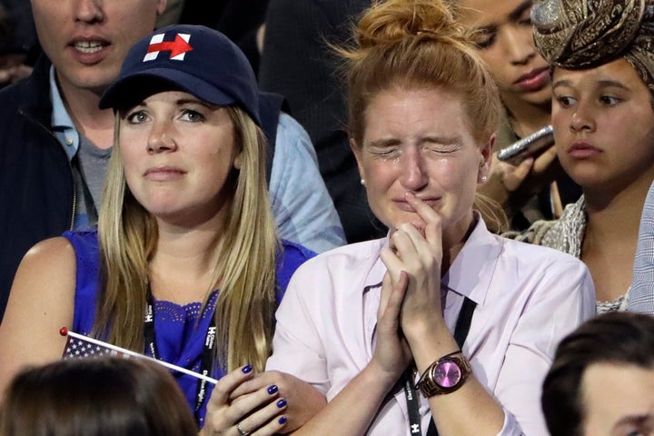 Clinton supporters were left devastated by Wednesday's US election result