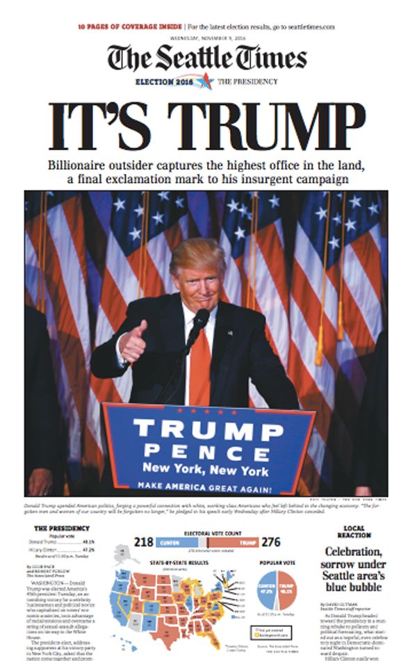 Newspapers Around The World React To The Reality Of President Trump ...