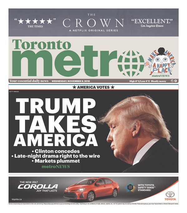 Newspapers Around The World React To The Reality Of President Trump Huffpost 