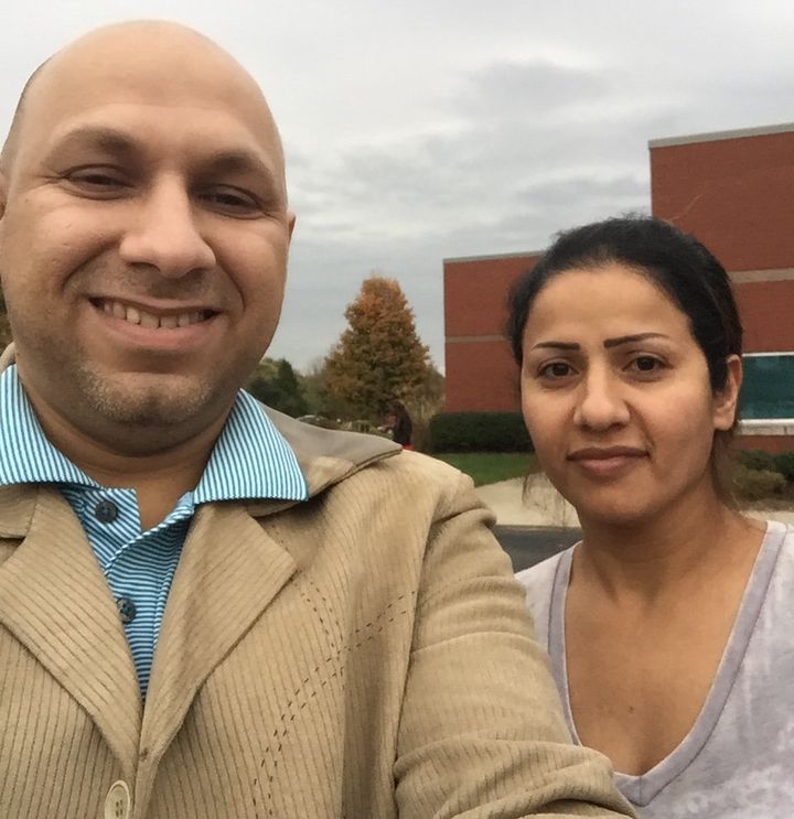 Asaad Alabdulaziz, who risked his life in Iraq to help American development workers, voted with his wife, Nada, for the first time on Tuesday. They wonder if Donald Trump will force them to leave.