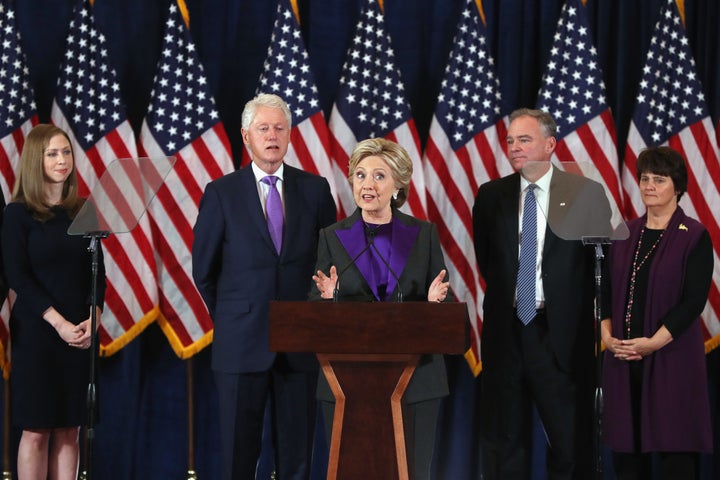 Hillary Clinton Speech Blue Pantsuit Meaning Makeup