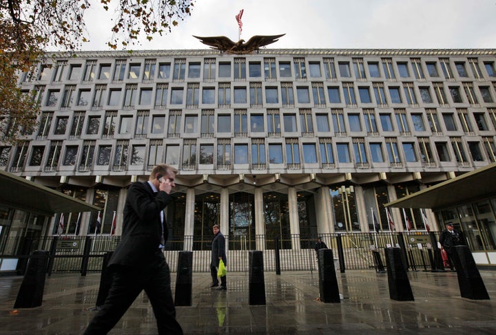 <strong>The protest will take place outside the US Embassy in London</strong>