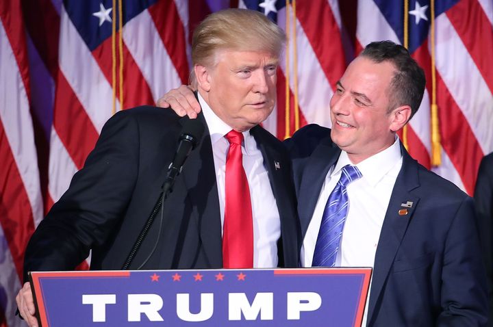 Donald Trump and Reince Priebus, chairman of the Republican National Committee, on Nov. 9 in New York.