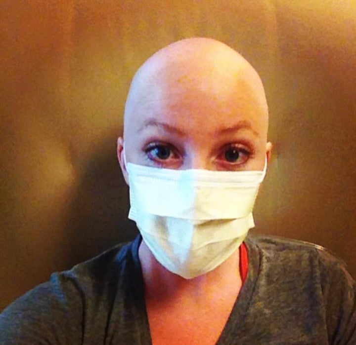 Leslie before her last round of chemotherapy in 2015.