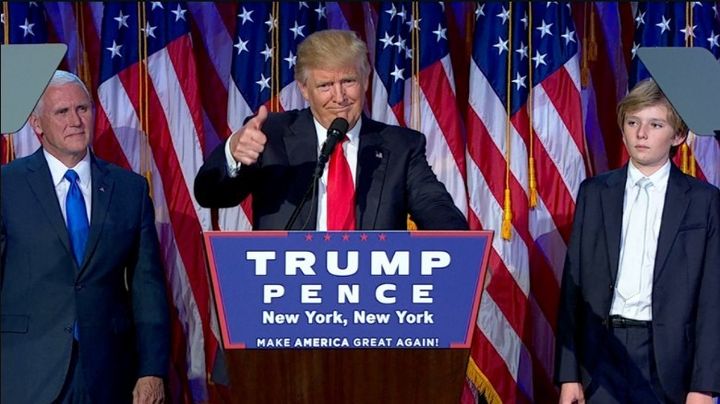 <p>President-elect <a href="https://www.huffpost.com/news/topic/donald-trump">Donald Trump</a> delivers his acceptance speech.</p>