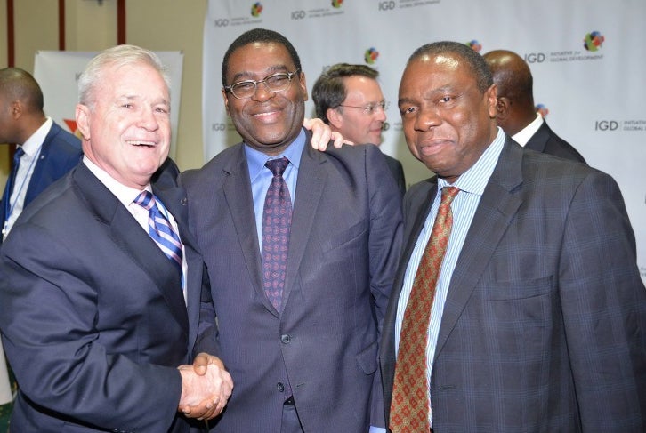 <em>IGD President Mima Nedelcovych with leading African corporate leaders.</em>