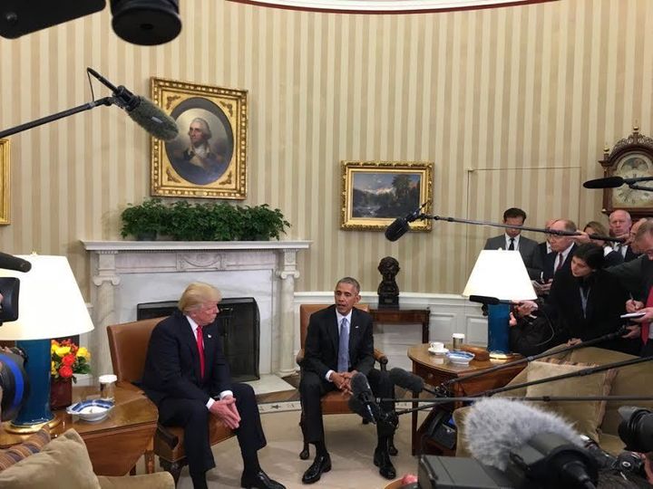 For the First Time, President-Elect Donald Trump Meets Face to Face With President Of The United States Barack Obama in the Oval Office Of The White House on November 10th. 