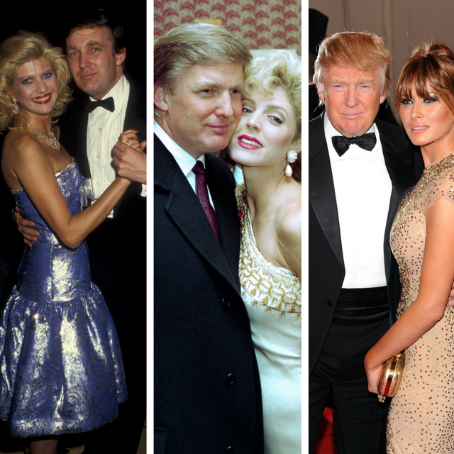 The three Mrs. Trumps: Ivana Trump (left), Marla Maples (center) and Melania Trump.