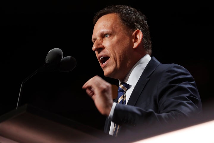 Peter Thiel spoke at the Republican National Convention and donated $1.25 million to the Donald Trump campaign.