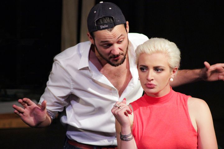<p>Tommy (played by Logan Curran) tries to talk some sense to Lorrie (played by Molly Esther Wilson) in the award winning festival hit, “It’s All About Lorrie,” by Joseph Krawczyk </p>