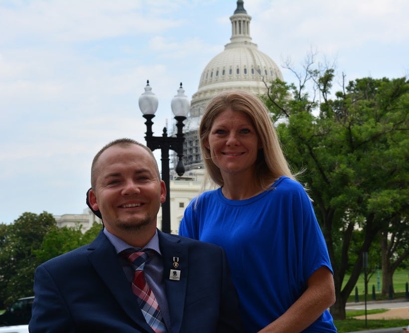 <em>Army veteran Matt Keil and his wife Tracy joined Wounded Warrior Project to explain to lawmakers the need for reproductiv