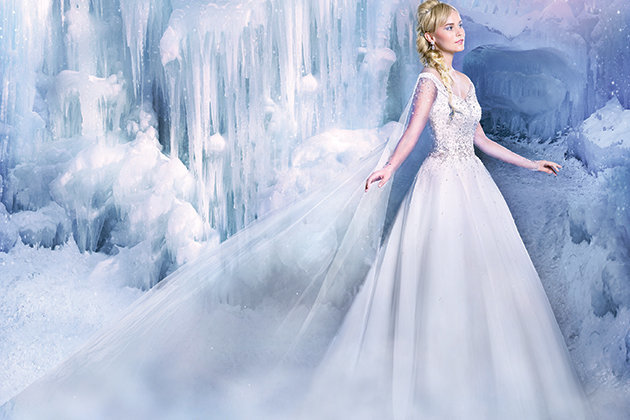 Elsa Inspired Wedding Dress