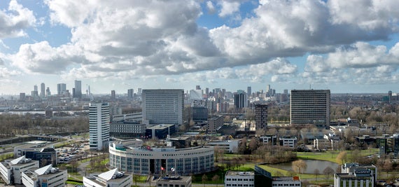 <p><em>The Rotterdam skyline with Erasmus University in the foreground, as seen from Brainpark Rotterdam.</em></p>