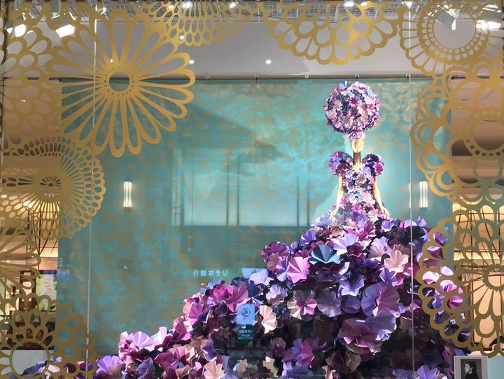 Hydrangea Dress by Zoe Bradley - Hankyu Department Store - Osaka, Japan. 