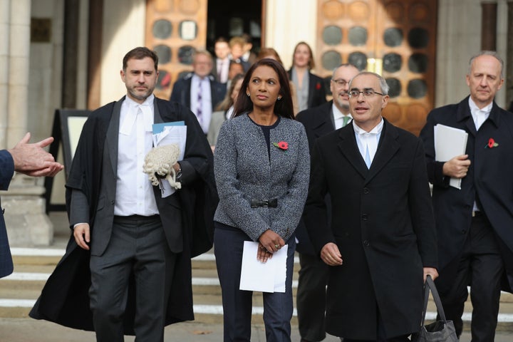 Campaigners outside the High Court after its Article 50 ruling last week