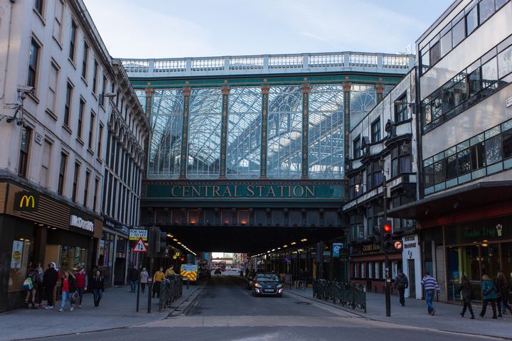 <strong>Central Station in Glasgow was closed after the incident in nearby Gordon Street</strong>