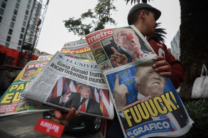 Mexican newspapers report on Trump's victory.