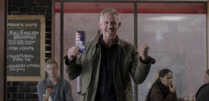 Lineker in a Walkers Crisps advert from earlier this year