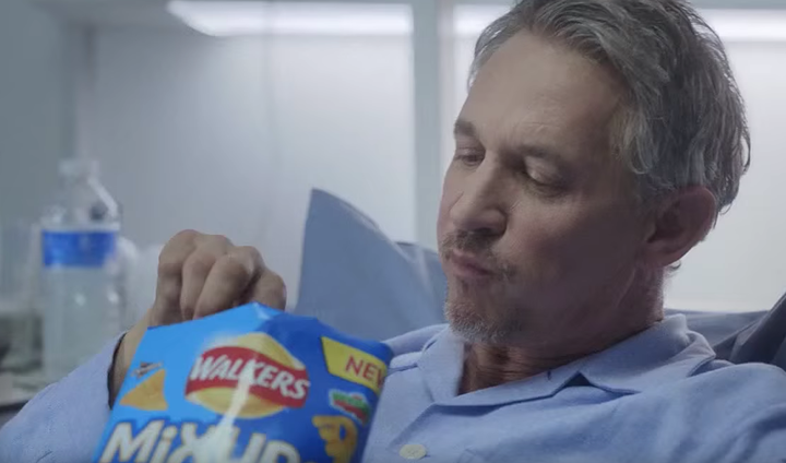 Lineker has appeared in many adverts and promotions for Walkers Crisps