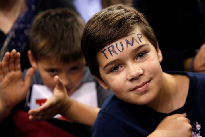 Supporters rally with Donald Trump in Cleveland, Ohio, on Oct. 22, 2016.