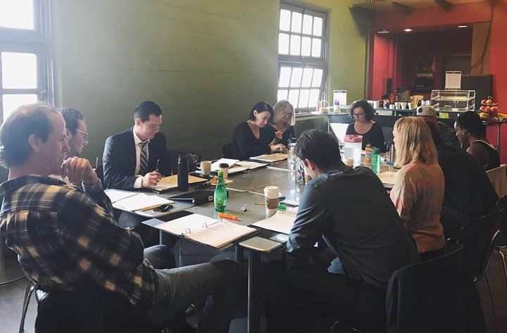 <p>Bay area actors gather at Magic Theatre for the first table read of <em><strong>Ivanka: A Medea For Right Now</strong></em> </p>
