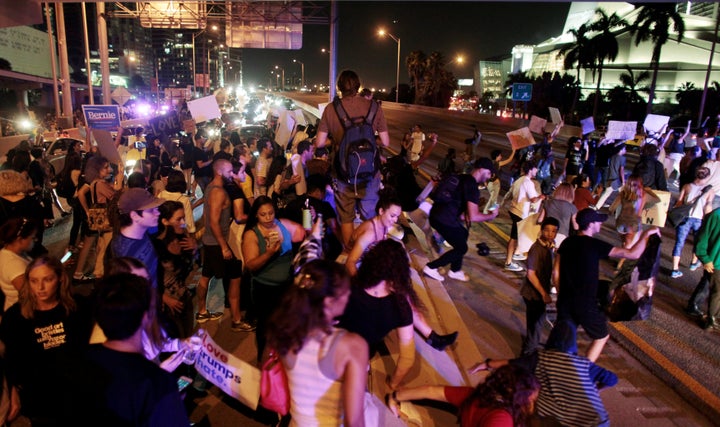 Protests in Miami, Florida.