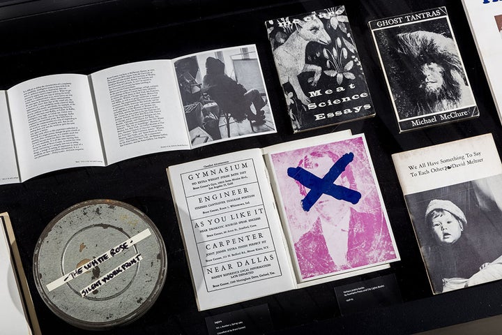 Ephemera vitrine details; Courtesy the Artists and Landing, Los Angeles