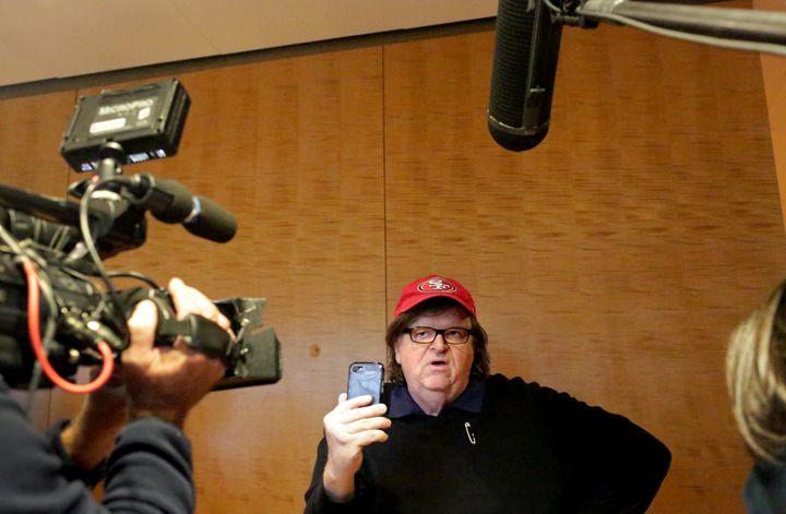 Michael Moore, a progressive filmmaker, streamed his quest for a meeting with Donald Trump on Facebook Live. 