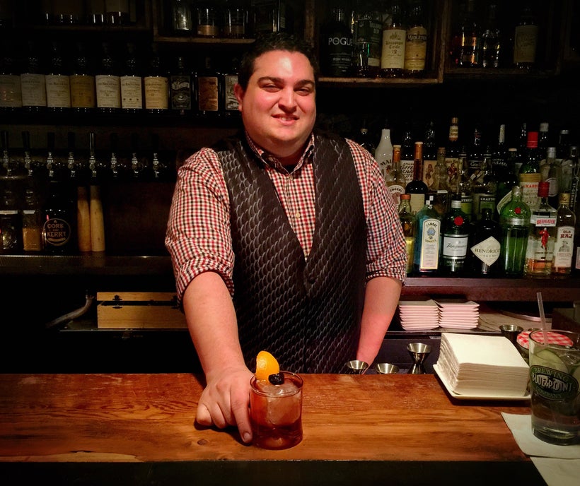 <em>Bartender, Doug Brickel at </em>“<em>Cork & Kerry</em>”<em> Floral Park</em>