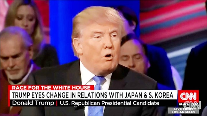 President-elect Trump views Japan and South Korea as free-riders of American led regional order 