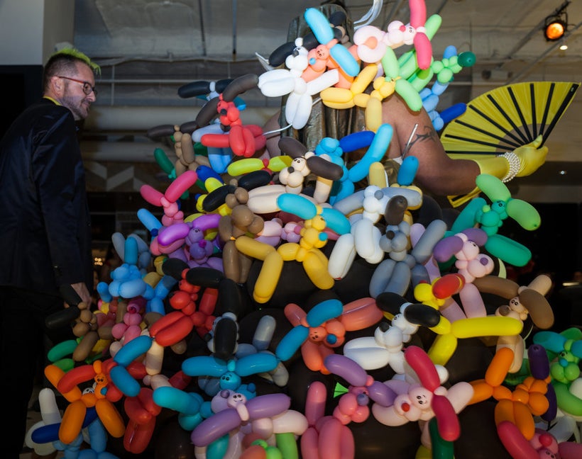 Balloon dog train features in design by Chris Cope.
