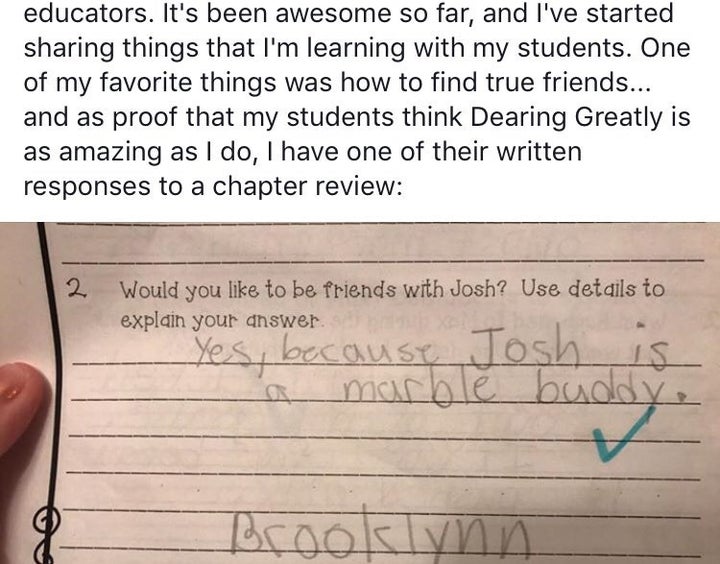 <p>An elementary teacher is using the lesson about trust from the course in her classroom.</p>