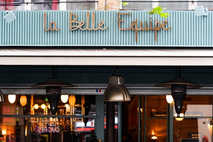 A view of the restaurant 'La Belle Equipe' on Nov. 04, 2016 in Paris.