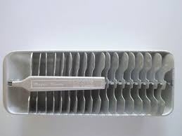 <p>An old-fashioned tray for making ice cubes </p>
